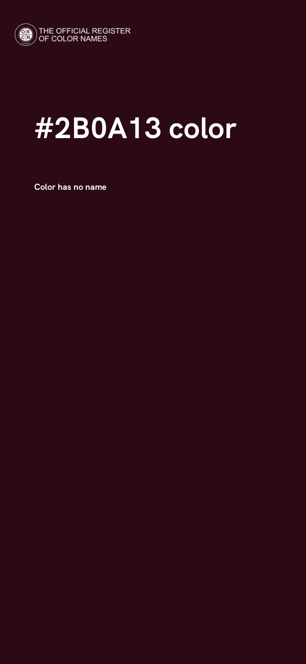 #2B0A13 color image