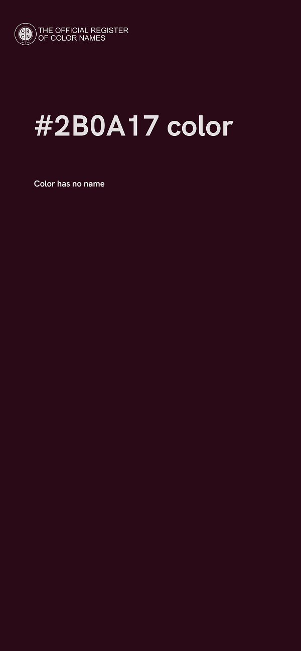 #2B0A17 color image