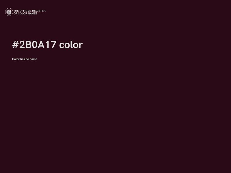 #2B0A17 color image