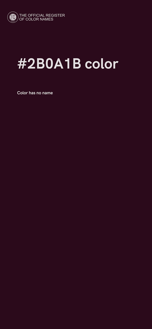 #2B0A1B color image