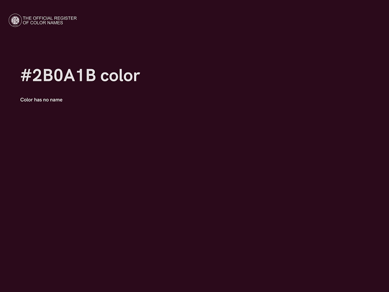 #2B0A1B color image