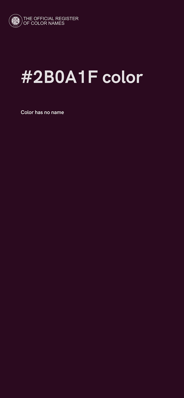 #2B0A1F color image
