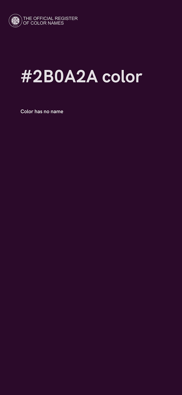 #2B0A2A color image