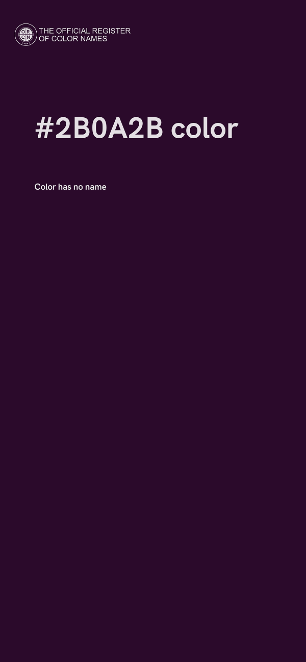 #2B0A2B color image