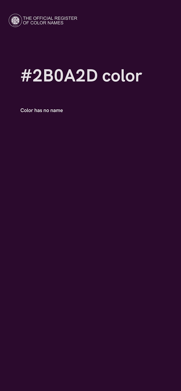 #2B0A2D color image