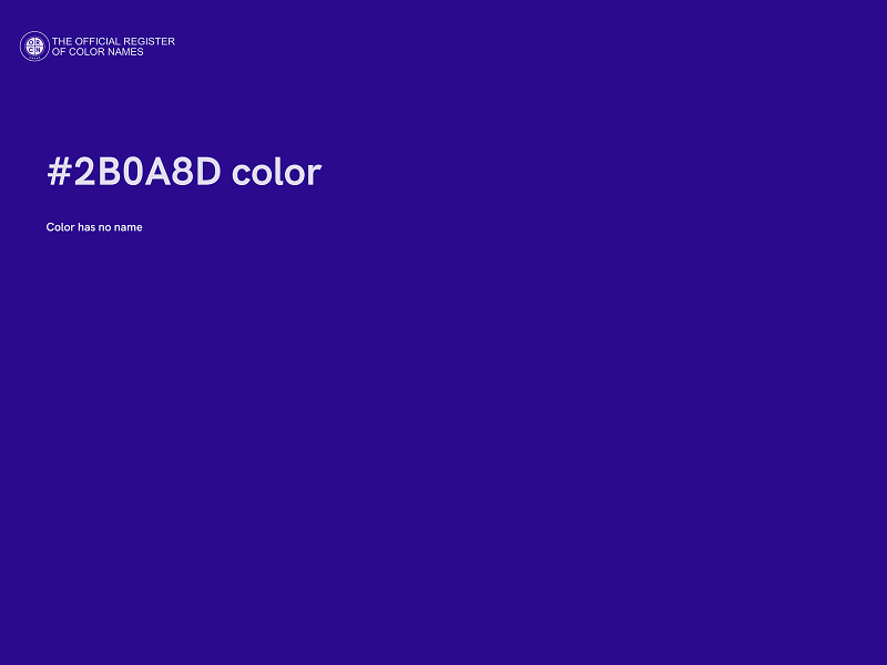 #2B0A8D color image