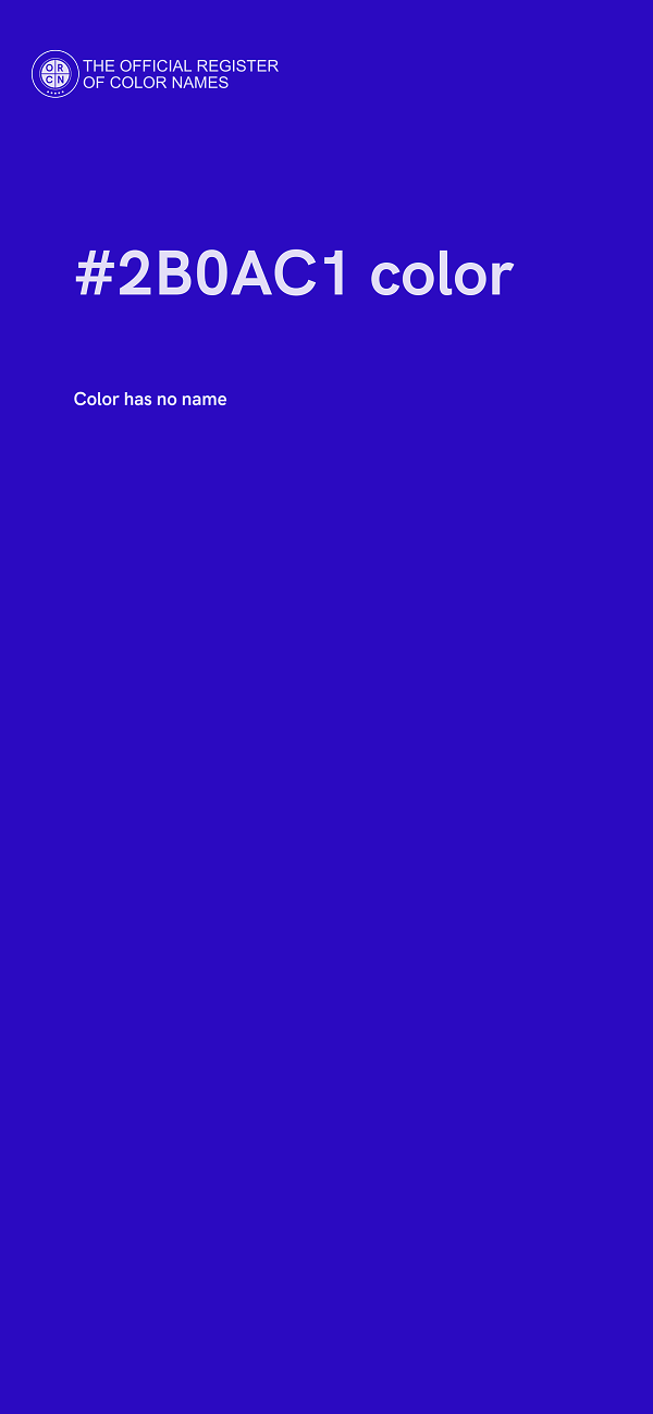 #2B0AC1 color image