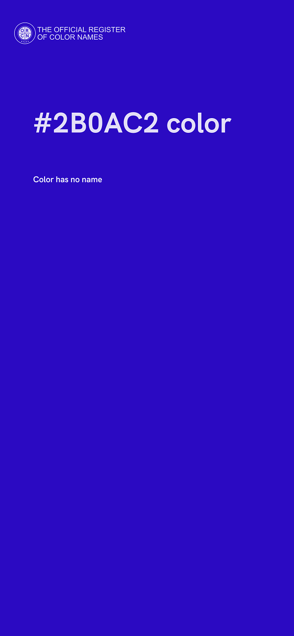 #2B0AC2 color image