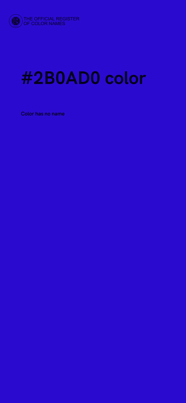 #2B0AD0 color image