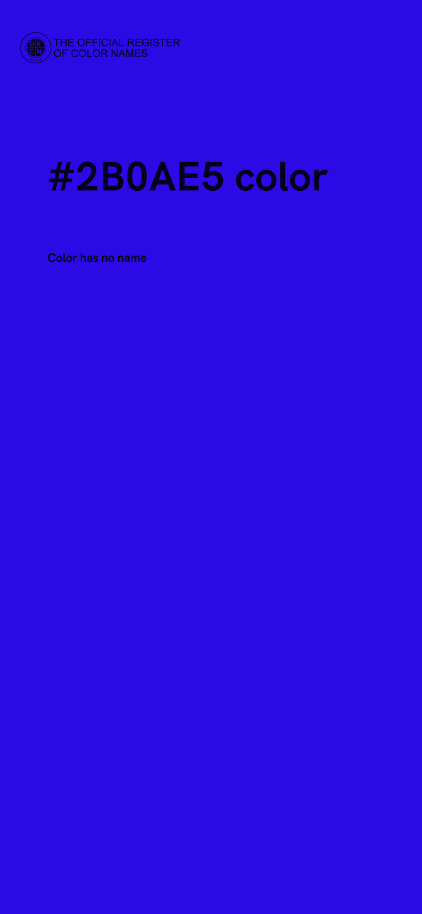 #2B0AE5 color image