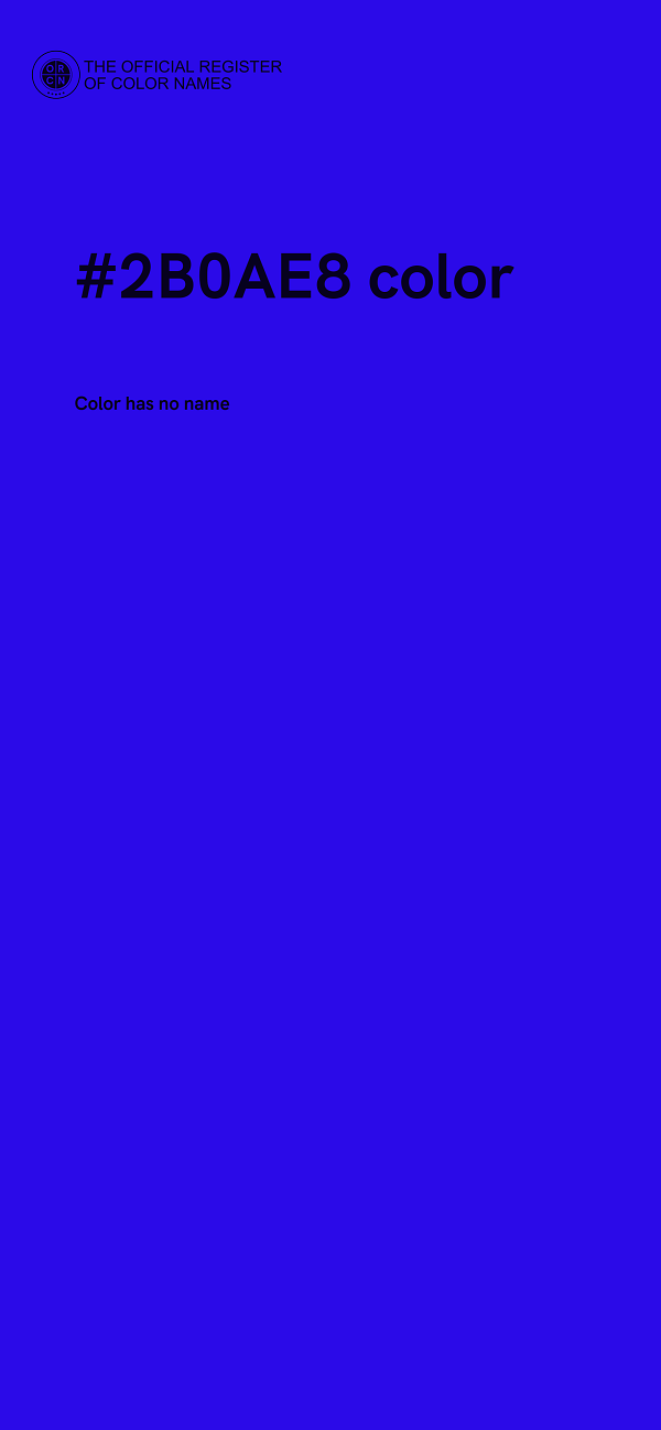 #2B0AE8 color image