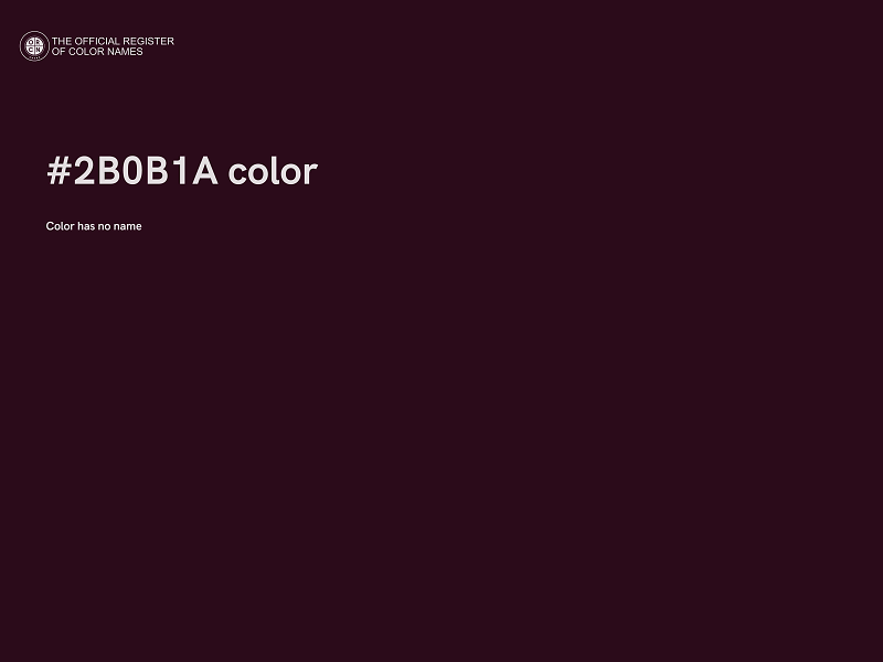 #2B0B1A color image