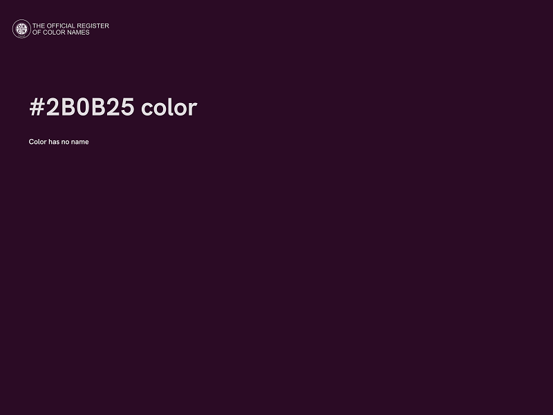 #2B0B25 color image