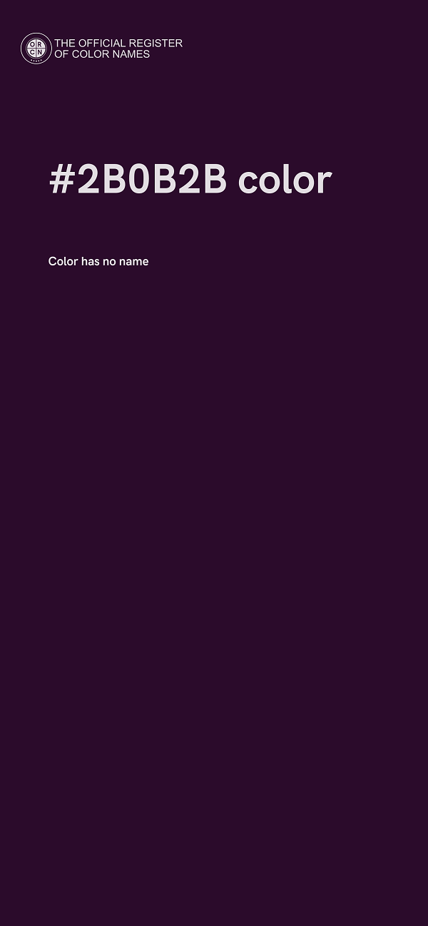 #2B0B2B color image
