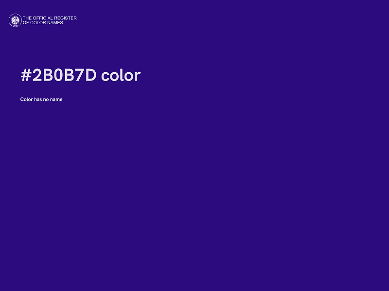 #2B0B7D color image