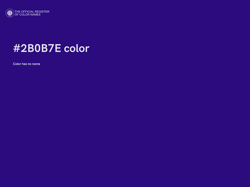 #2B0B7E color image