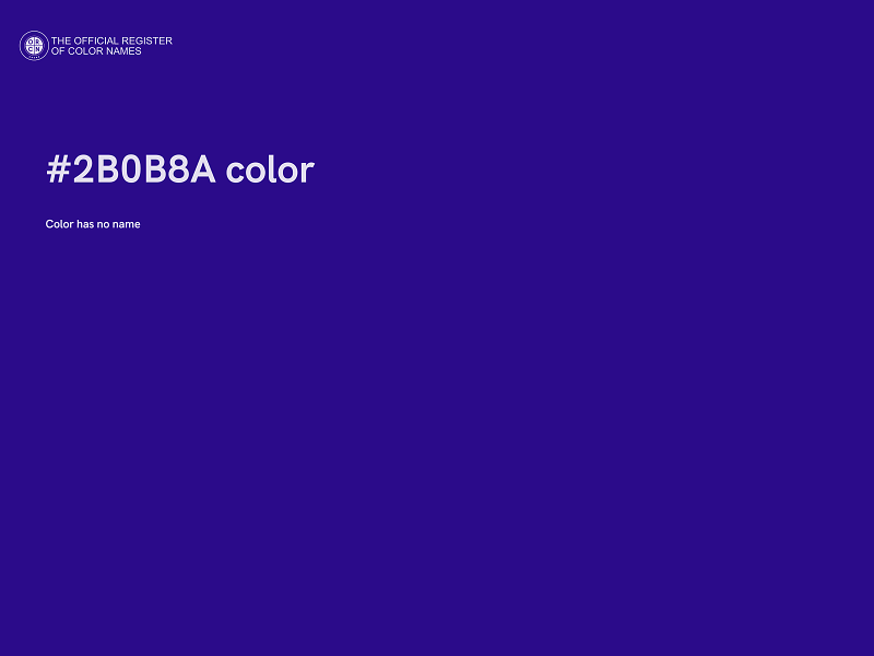 #2B0B8A color image