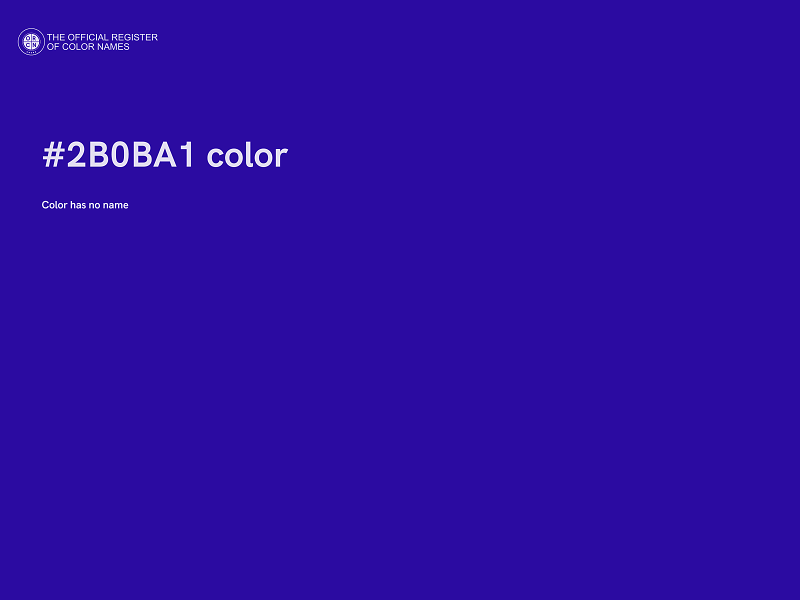 #2B0BA1 color image