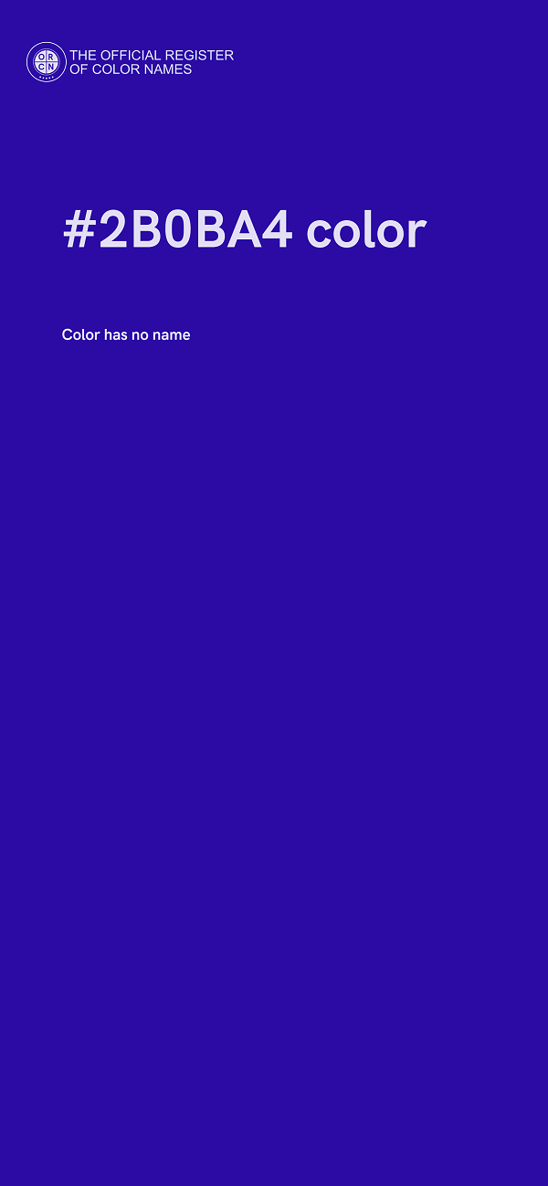 #2B0BA4 color image