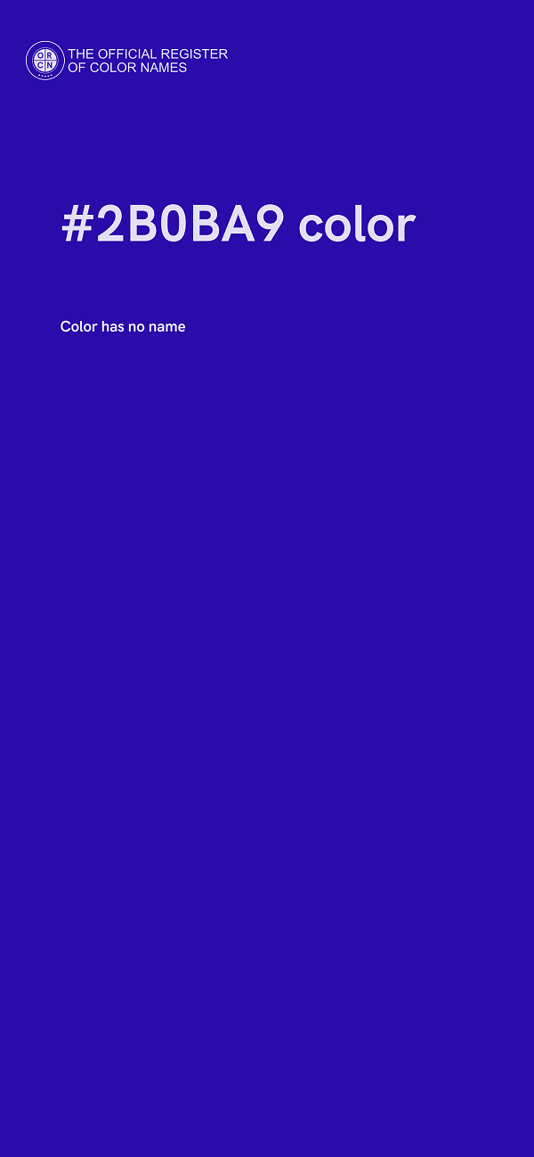 #2B0BA9 color image