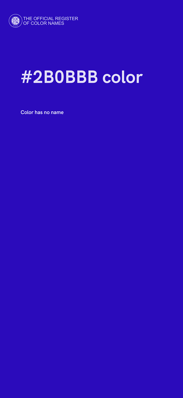 #2B0BBB color image