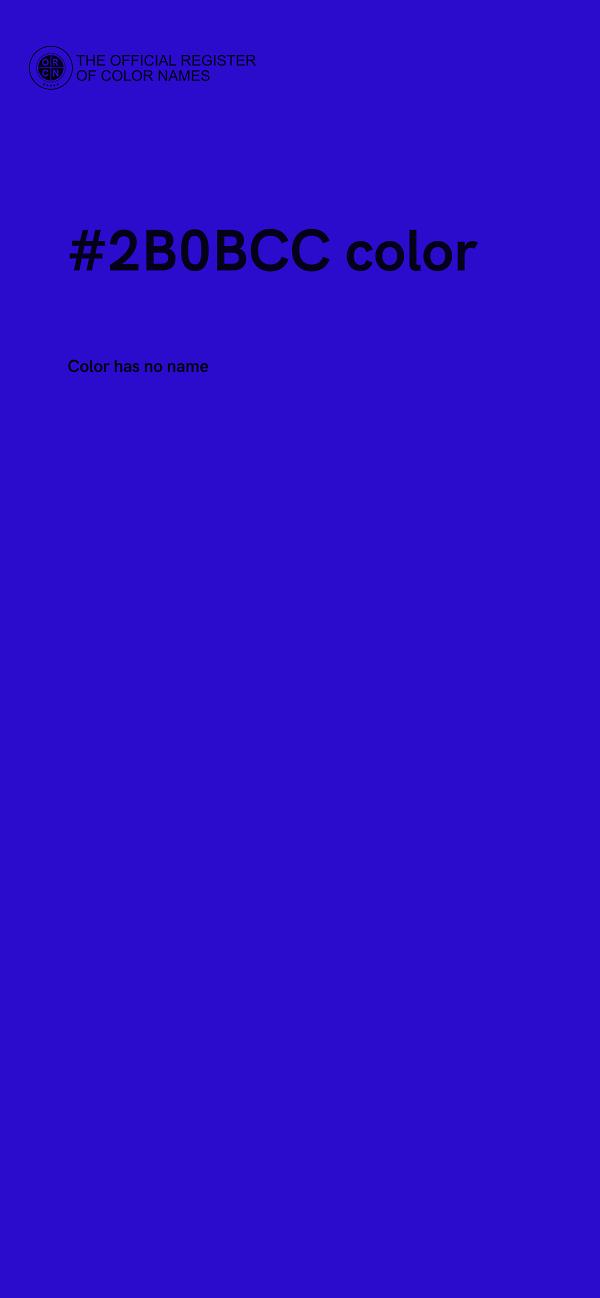 #2B0BCC color image