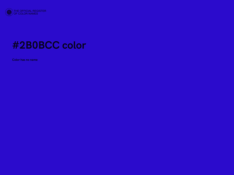 #2B0BCC color image