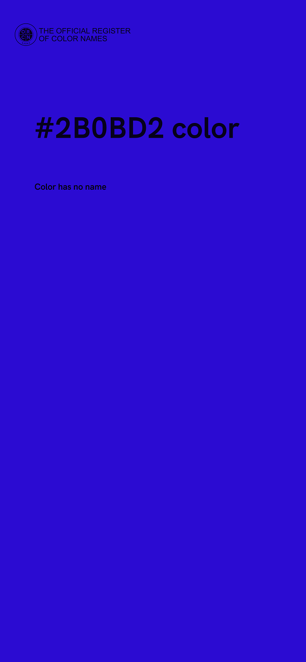 #2B0BD2 color image