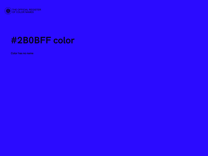 #2B0BFF color image