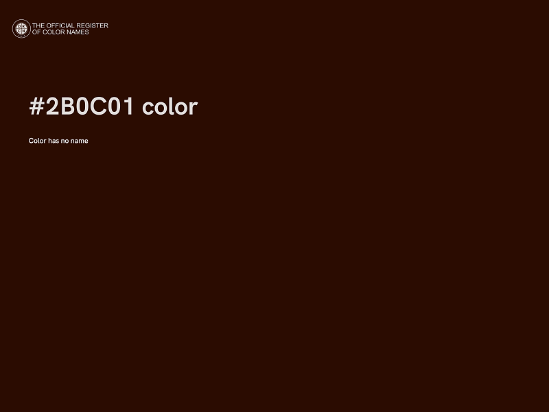 #2B0C01 color image