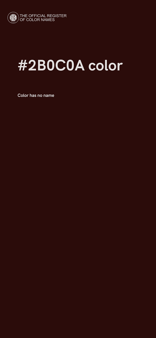 #2B0C0A color image