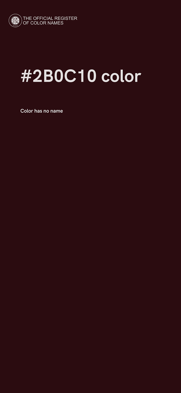 #2B0C10 color image