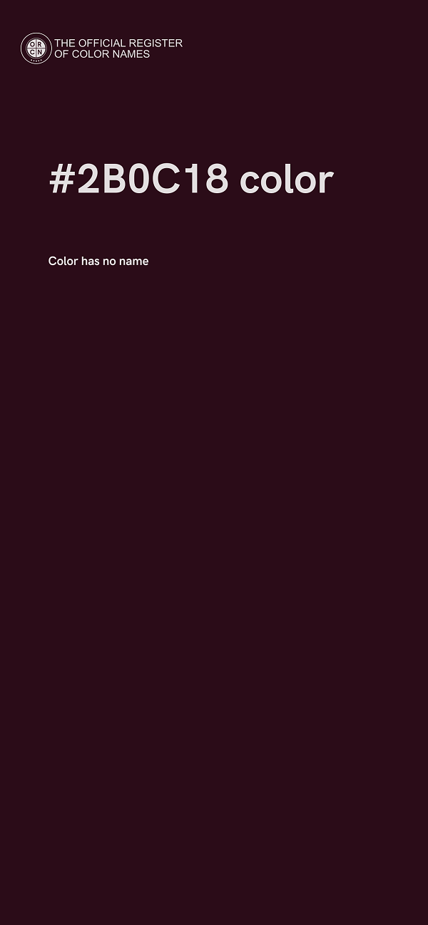 #2B0C18 color image