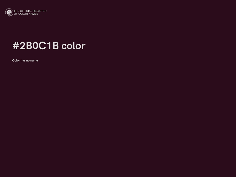 #2B0C1B color image