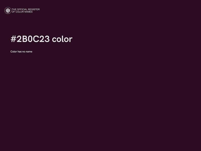 #2B0C23 color image