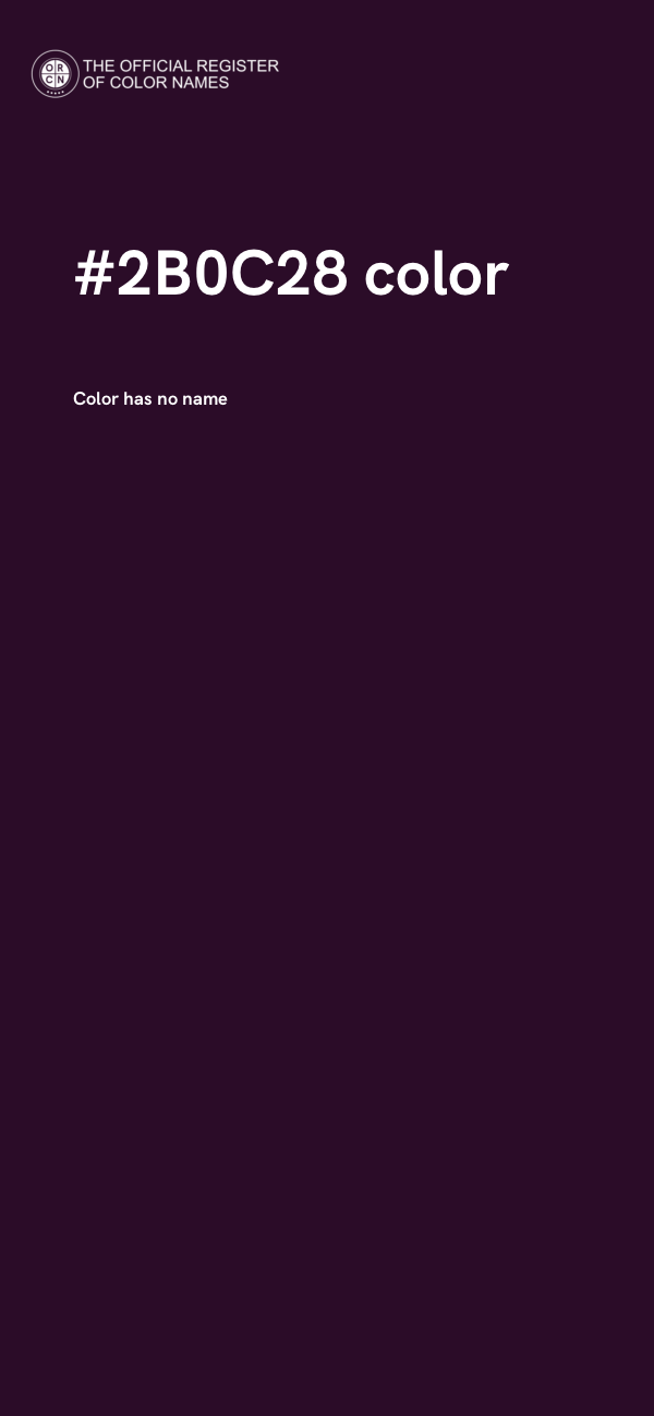 #2B0C28 color image