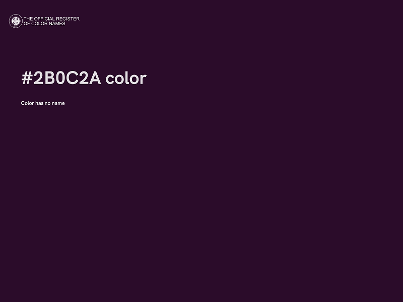 #2B0C2A color image