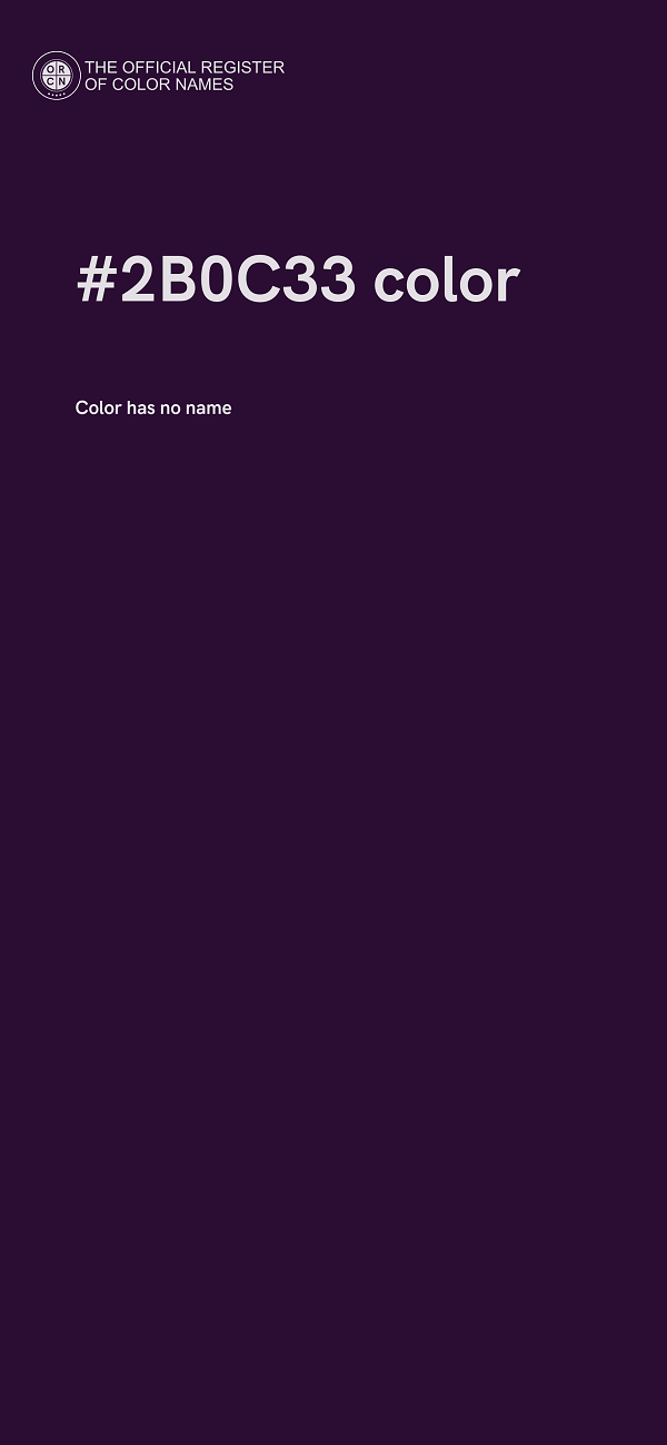 #2B0C33 color image