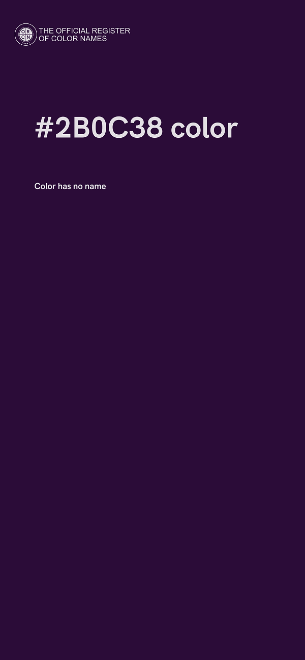 #2B0C38 color image