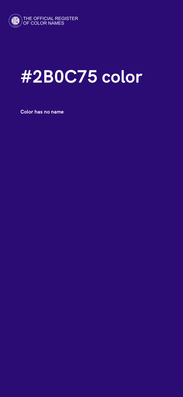 #2B0C75 color image