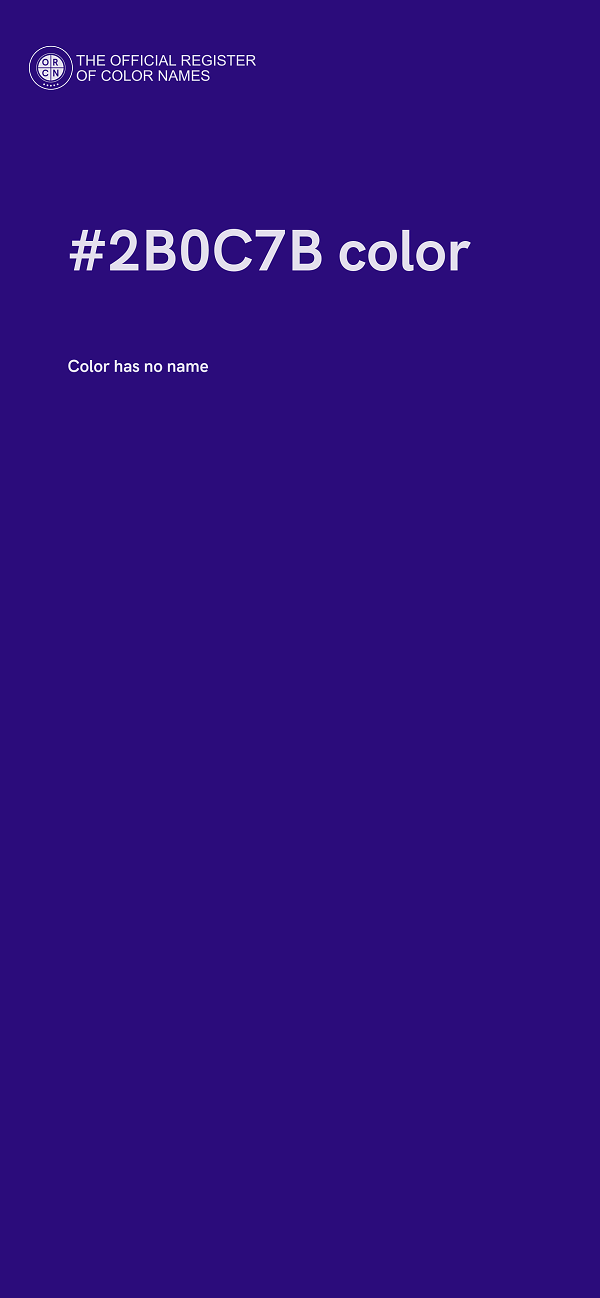 #2B0C7B color image