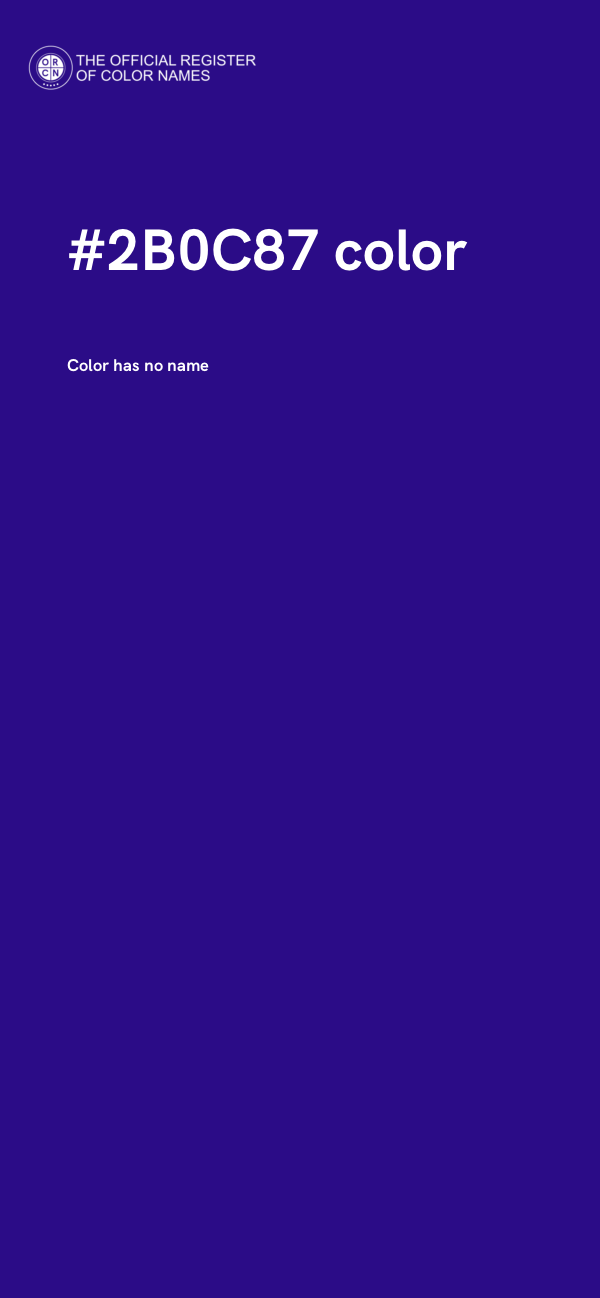 #2B0C87 color image