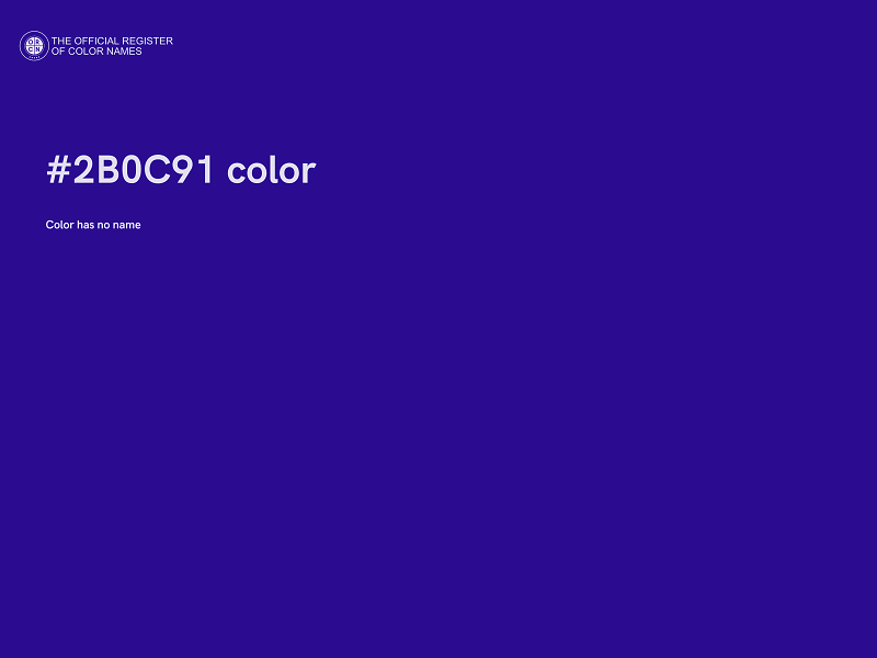 #2B0C91 color image