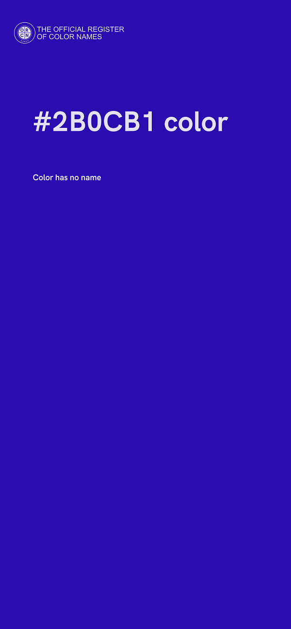 #2B0CB1 color image