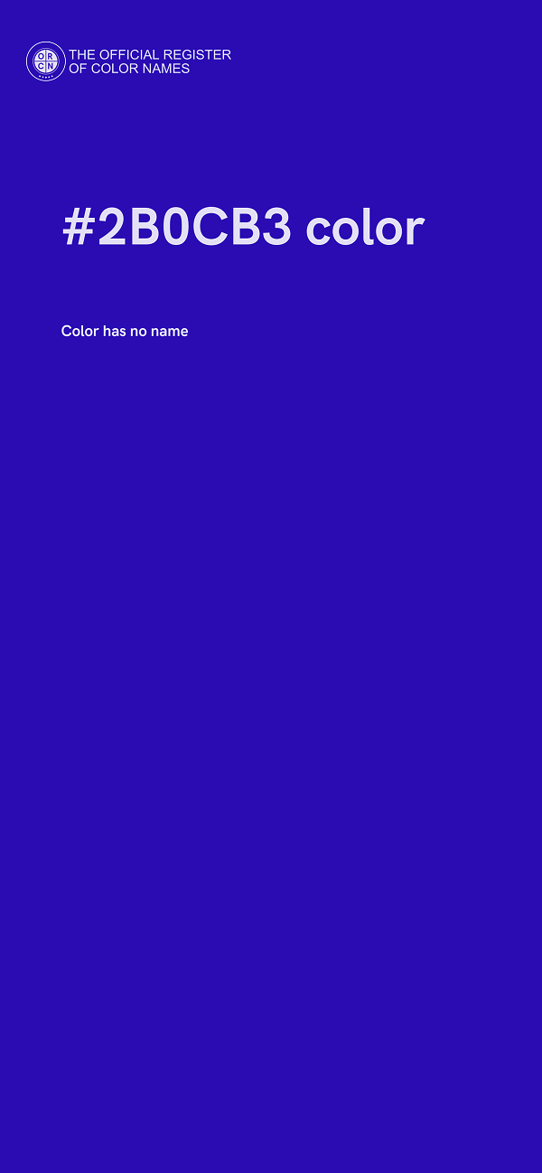 #2B0CB3 color image