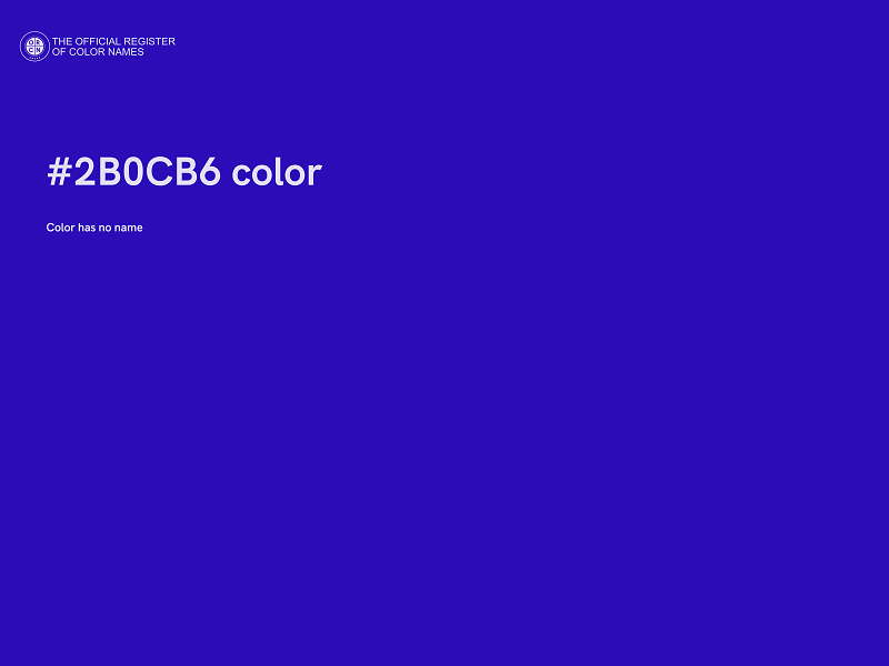 #2B0CB6 color image