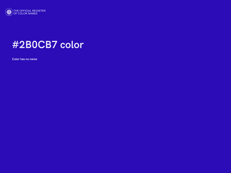 #2B0CB7 color image