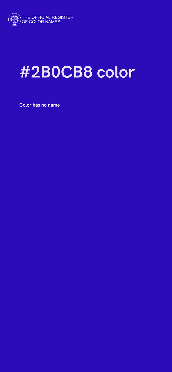 #2B0CB8 color image