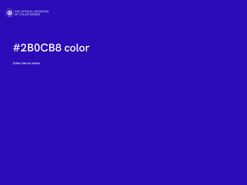 #2B0CB8 color image