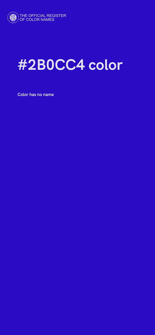 #2B0CC4 color image